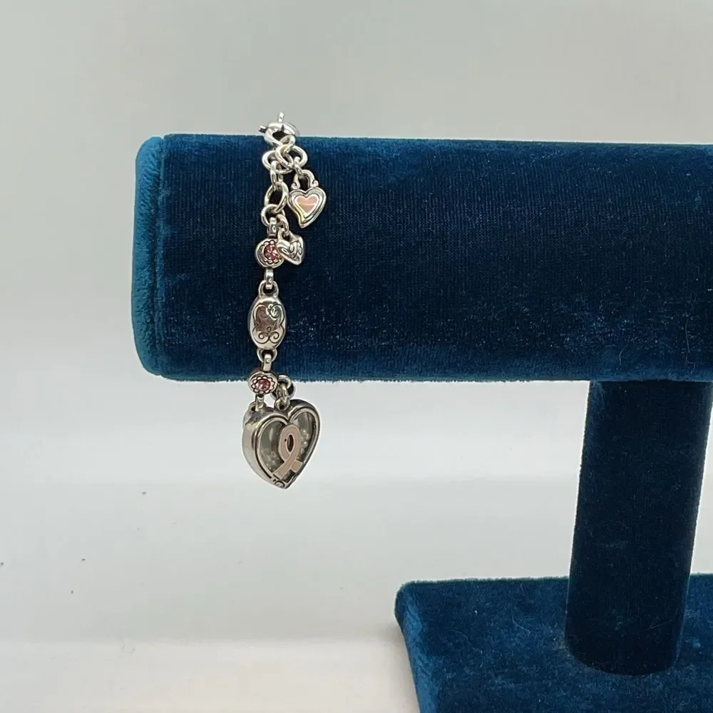 Brighton Power of Pink Legacy Heart Charm Bracelet